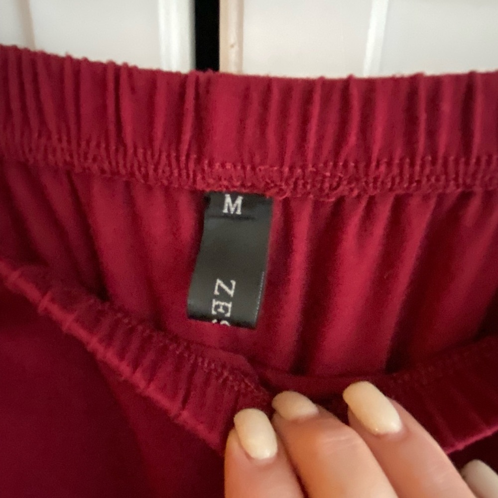 Chic deep red Women's strapless Jumpsuit - Picture 3 of 5